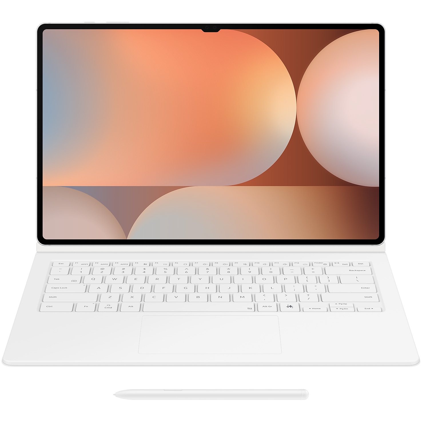 Husa de protectie Samsung Book Cover Keyboard pentru Galaxy Tab S10 Ultra/S9 Ultra, White