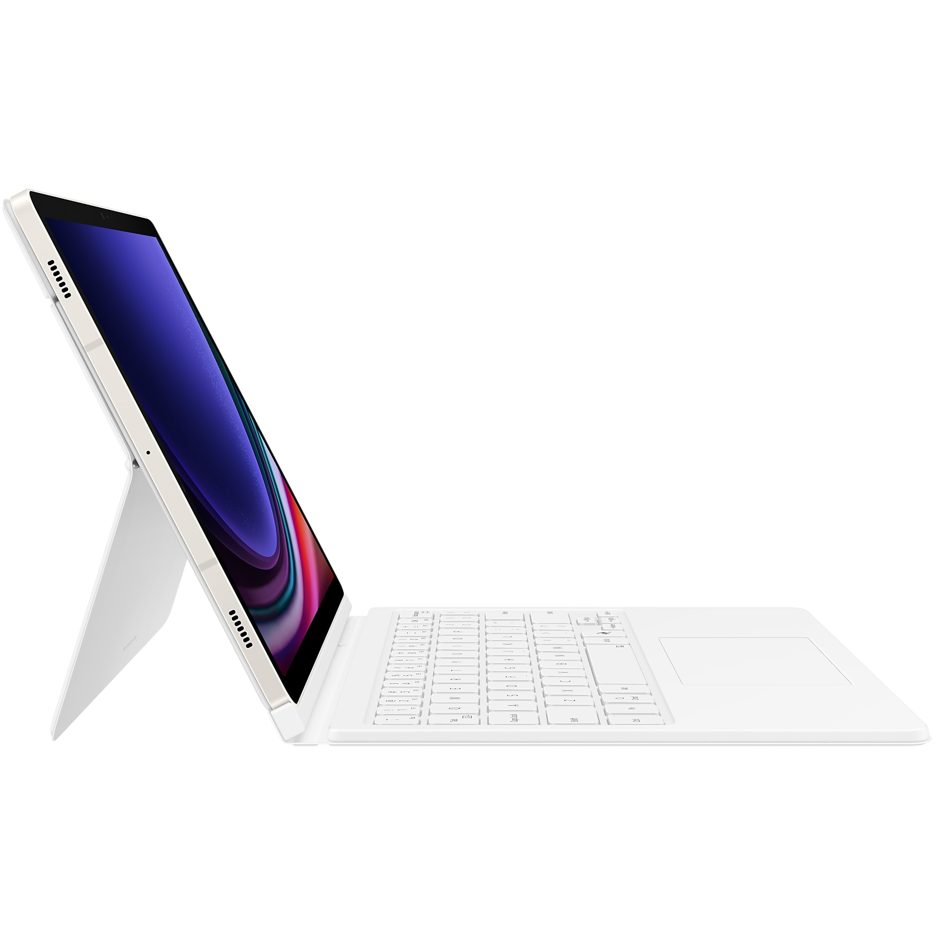 Husa de protectie Samsung Book Cover Keyboard pentru Galaxy Tab S9/S9 FE, White