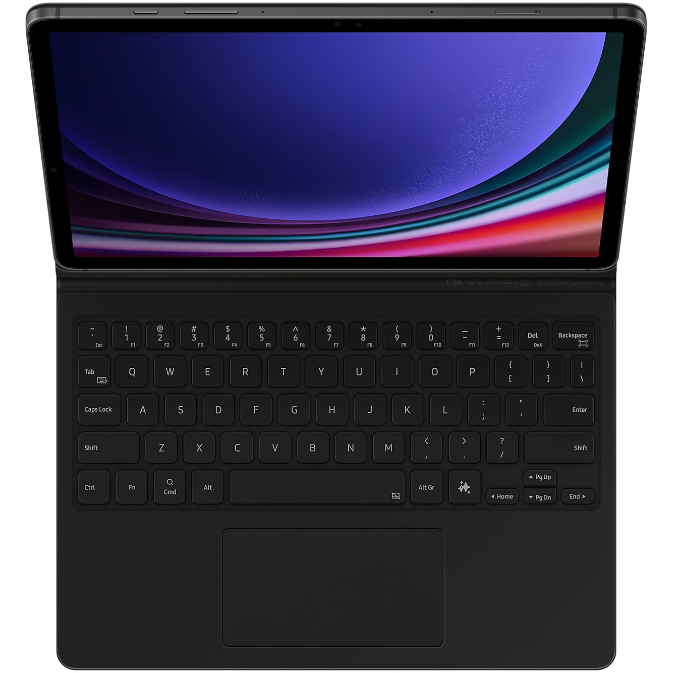Husa de protectie Samsung Book Cover Keyboard pentru Galaxy Tab S9/S9 FE, Black