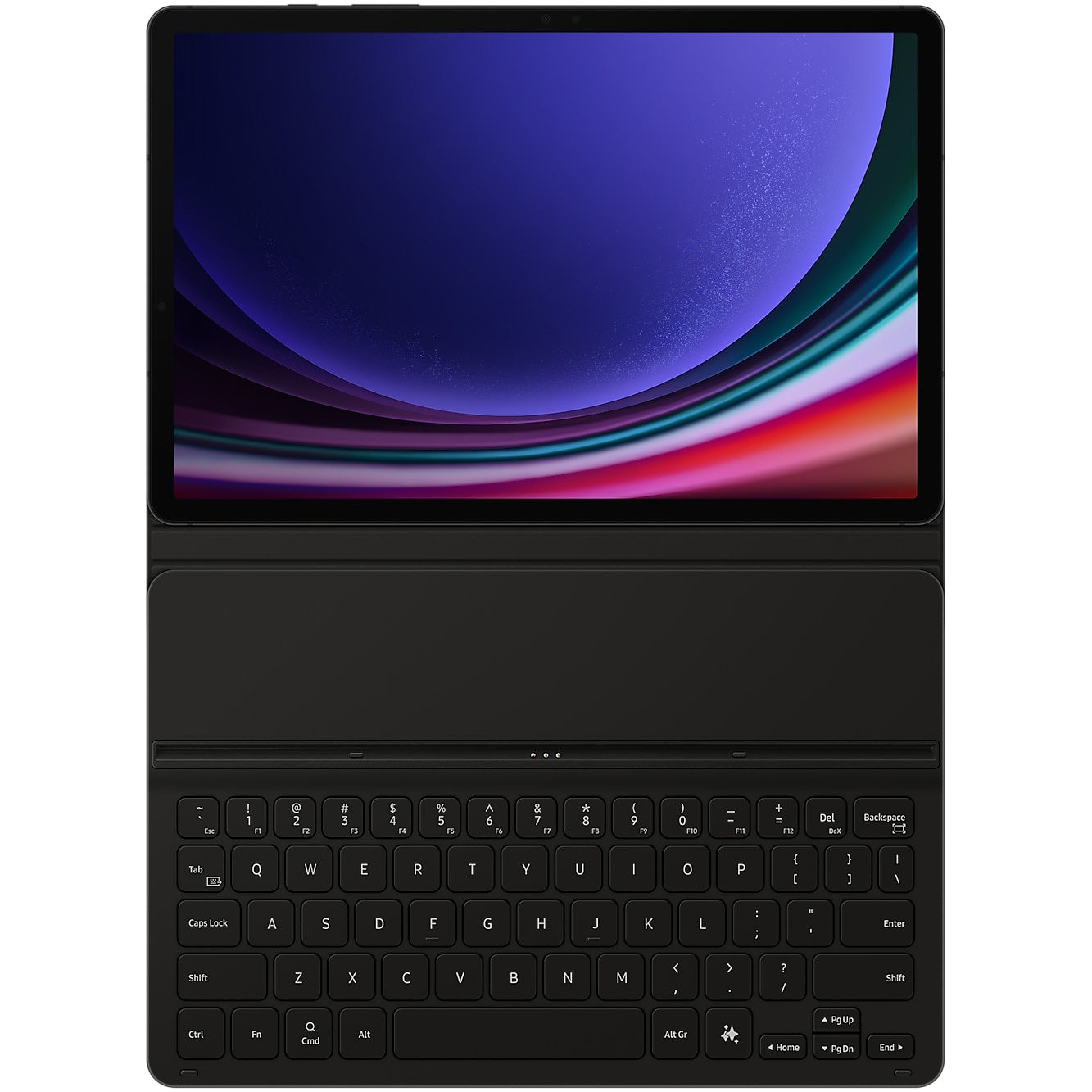Husa de protectie Samsung Book Cover Keyboard pentru Galaxy Tab S9/S9 FE Slim, Black