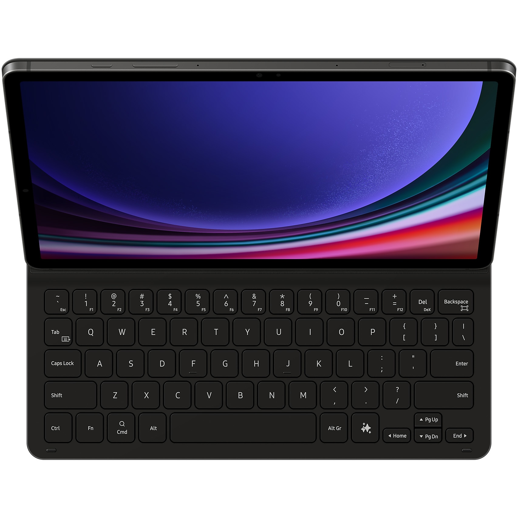 Husa de protectie Samsung Book Cover Keyboard pentru Galaxy Tab S9/S9 FE Slim, Black