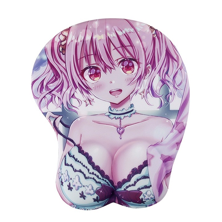 BOMSTOM gamer egérpad, csuklótámasz, csúszásmentes, sokszínű, 25,5x21,3 cm