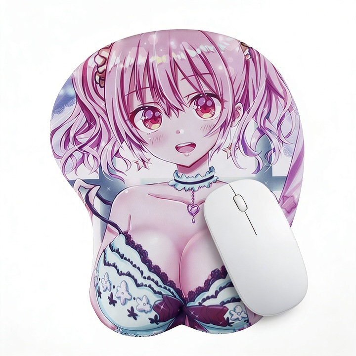 Mousepad gaming BOMSTOM, suport incheietura, antiderapant, multicolor, 25.5x21.3cm