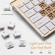Set tastatura si mouse wireless 2.4G Fokelyi, design ergonomic, argintiu, dimensiuni compacte