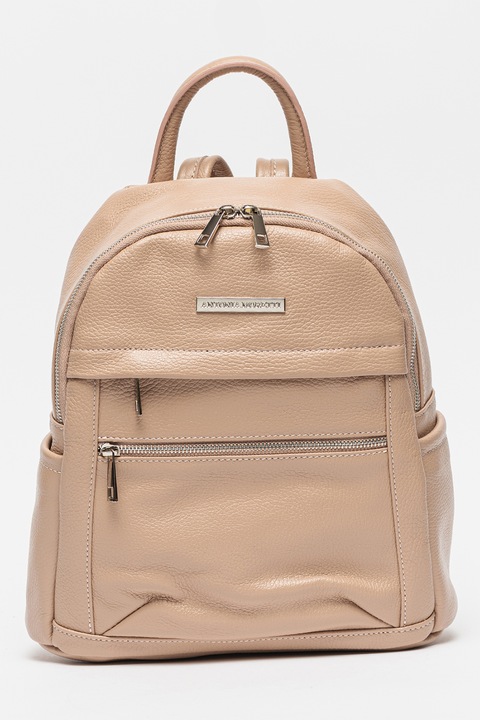 Antonia Moretti, Кожена раница с джобове, Бежов