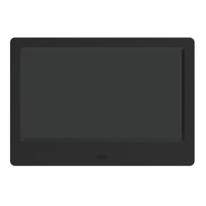 Цифрова фоторамка, 7 инча, поддръжка на SD/MMC/SDHC, жак за слушалки, USB флаш устройство, възпроизвеждане на видео от Mini USB, HD, компактен и преносим, календарен будилник