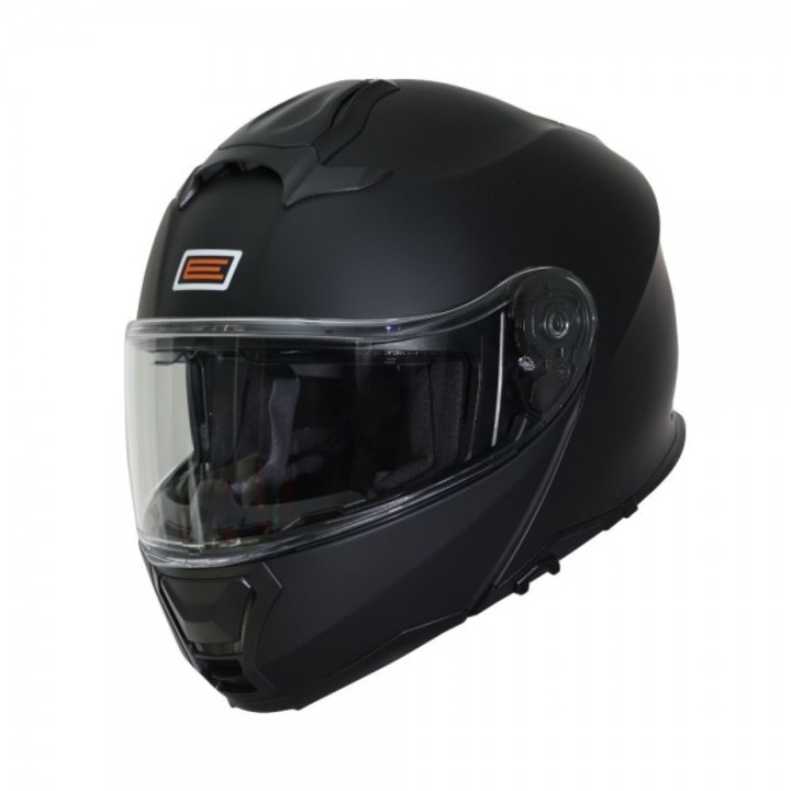 Casca moto Origine Logic Solid rabatabila cu ochelari, culoare negru, marime XS, ECE 2206