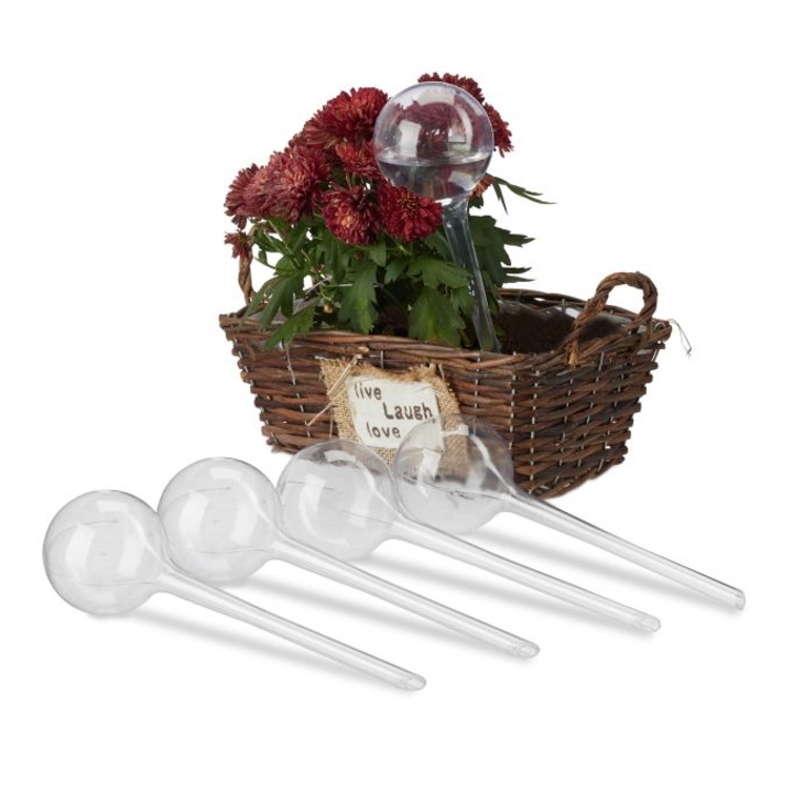 Set de 5 bile de irigare, plastic, 250ml, transparent