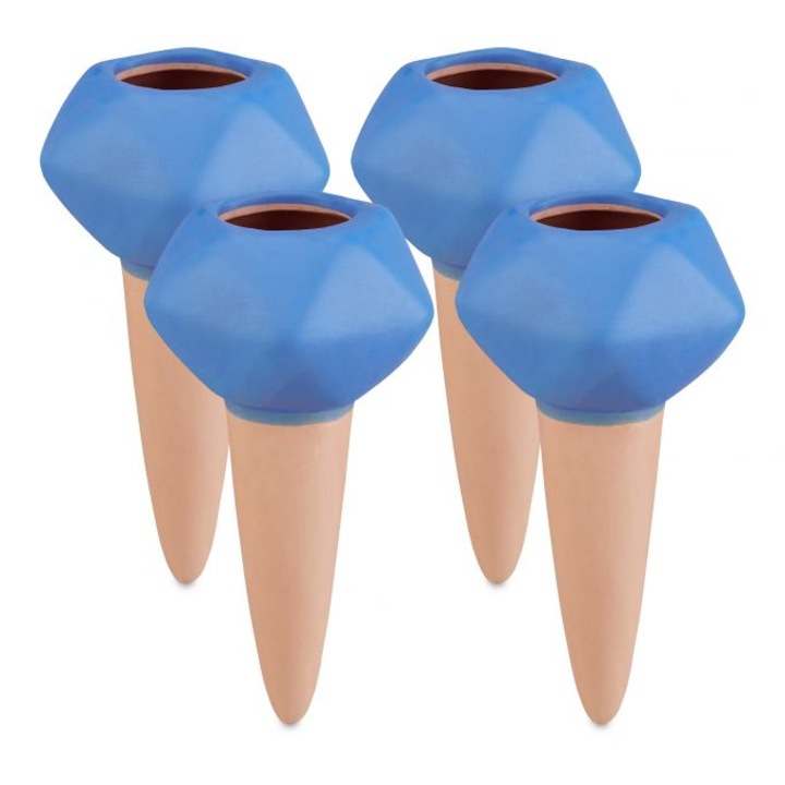 Set de 4 bile de irigare din ceramica pentru plante in ghiveci