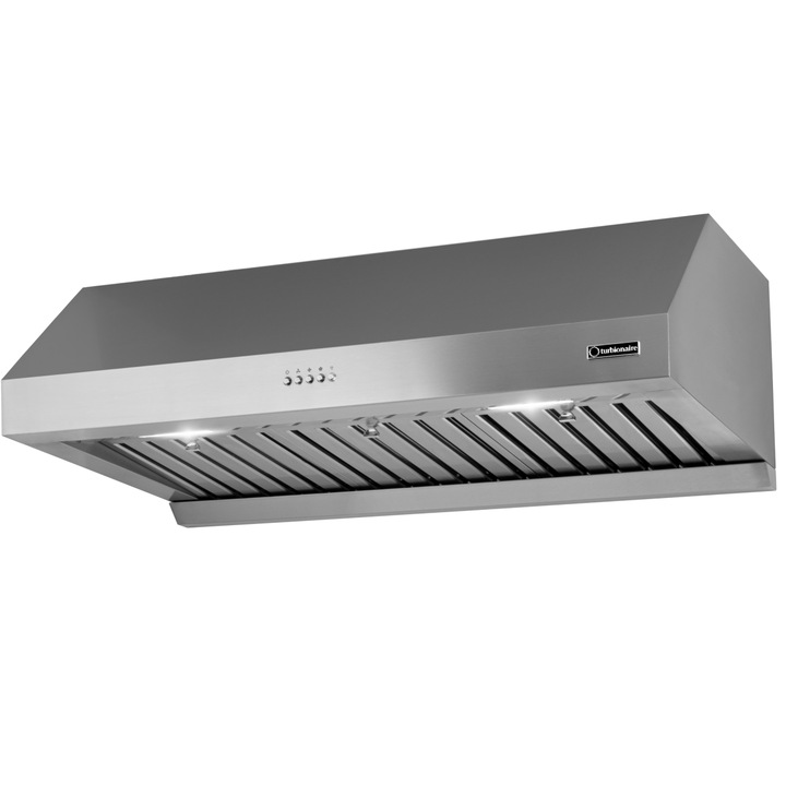 Hota incorporabila decorativa Turbionaire TCK90WPS, Putere de absorbtie 800 mc/h, Motor Brushless, Filtre Baffle inox, Colector de grasimi, Control electronic, Iluminare LED, Clasa A++, 90 cm, Inox