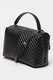 Pinko, Geanta crossbody de piele Love Lady Puff, Negru, 22 x 31 x 12 CM