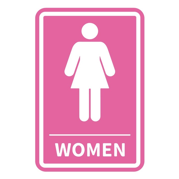 Indikátor, Intelli®, női WC, 3mm vastag PVC tábla, ragasztóval ellátva, időjárásálló, modell: I43, 10x15cm