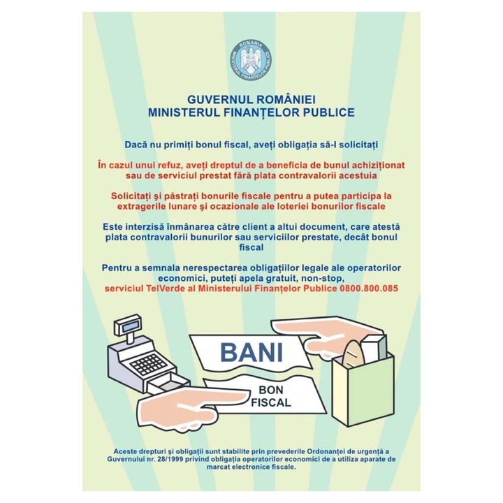 Jelzőtábla, Intelli®, bon fiscal, PVC tábla 3mm vastagságú, Ragasztóval ellátva, Időjárásálló, modell: I48, 10x15cm