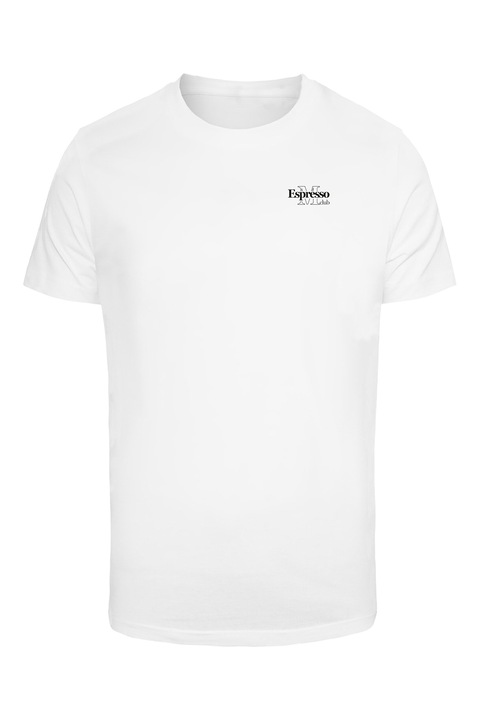 Mister tee, Tricou unisex din bumbac cu imprimeu grafic, Alb