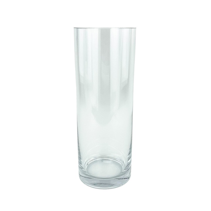 Декоративна стъклена ваза за цветя "Аличе" 40х15, прозрачна