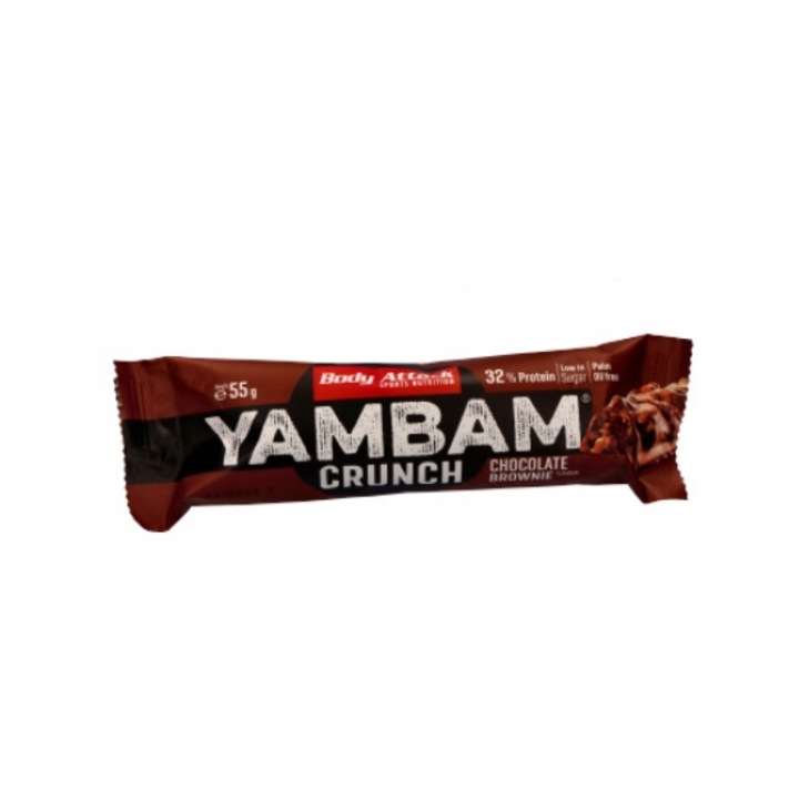 Body Attack Yambam proteinszelet, Brownie ízű, 55g
