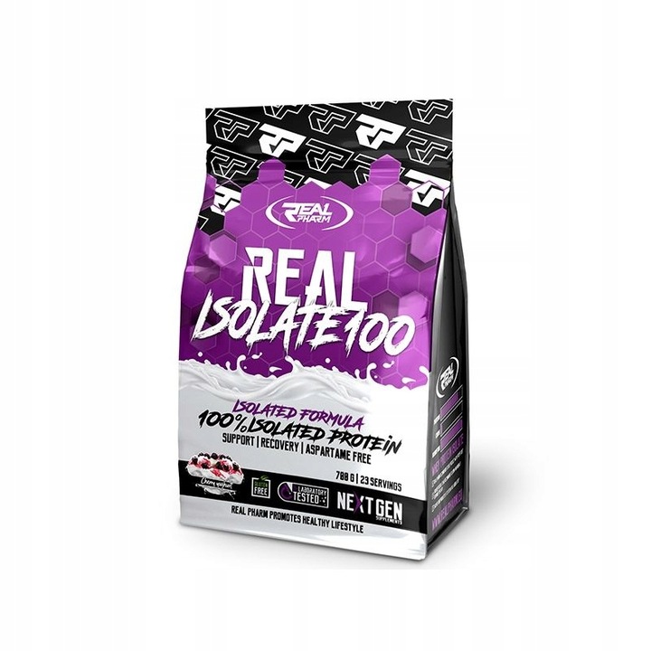 Proteine, RealPharm Real Isolate 100, izolat proteic, ciocolata/alune, 700g