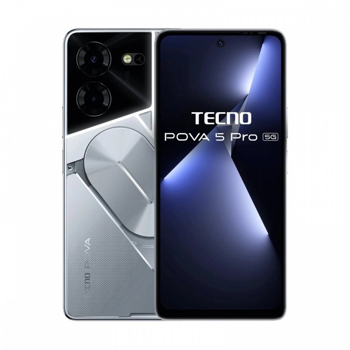 Смартфон Tecno Pova 5 Pro, 5G, 8GB RAM, 256GB, Silver Fantasy