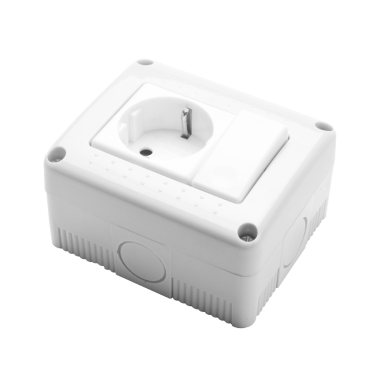 Intrerupator +priza fara capac AG IP20