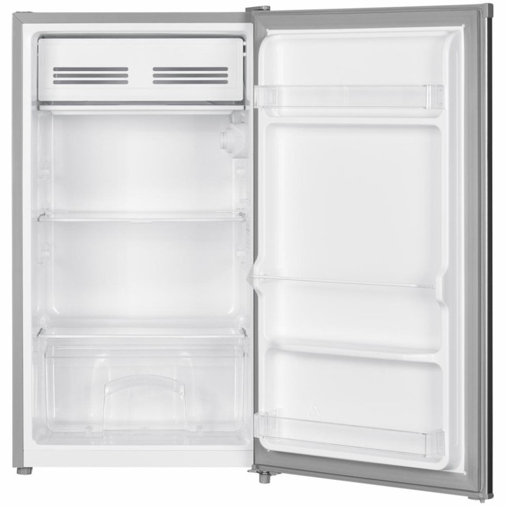 Frigider cu o usa Heinner HF-HM90SE++, 90 l, Clasa E, Iluminare LED, H 85 cm, Argintiu