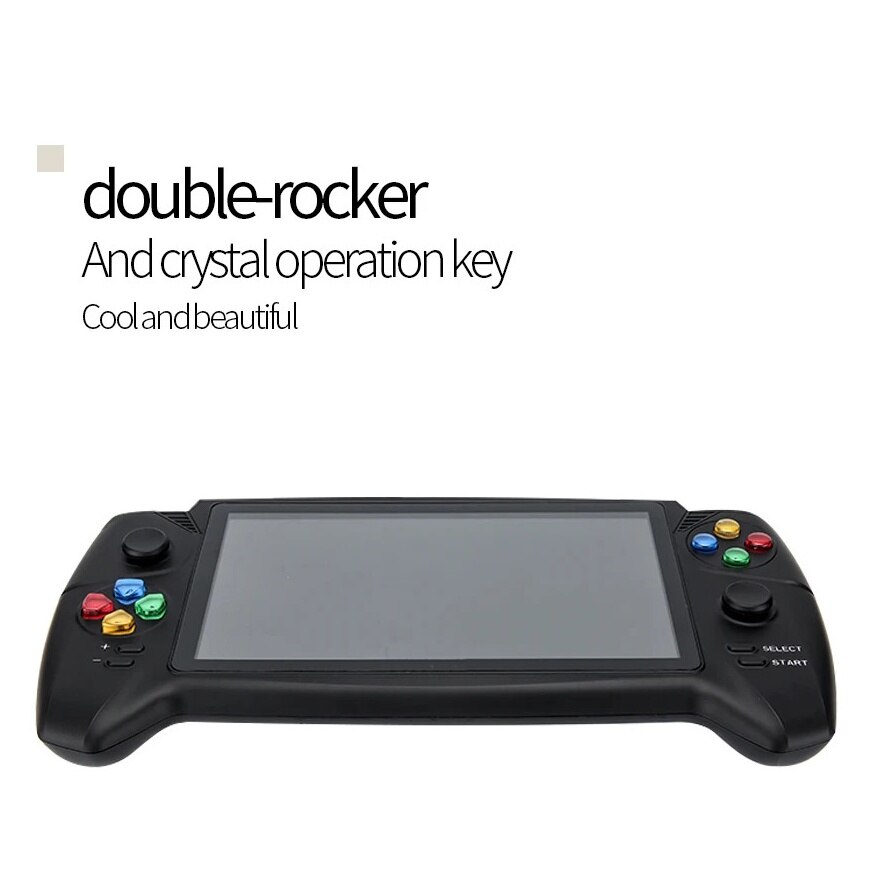 Joc portabil STELS, tehnologie inteligenta, ecran color de 7 inchi, HDMI, 10000 de jocuri, negru