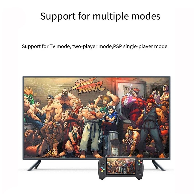 Joc portabil STELS, tehnologie inteligenta, ecran color de 7 inchi, HDMI, 10000 de jocuri, negru