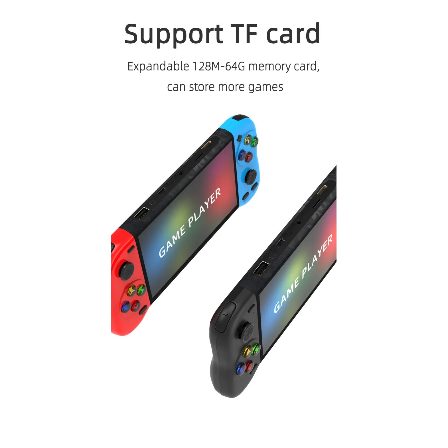 Joc portabil STELS, tehnologie inteligenta, ecran color de 5,1 inchi, HDMI, 10.000 de jocuri, negru