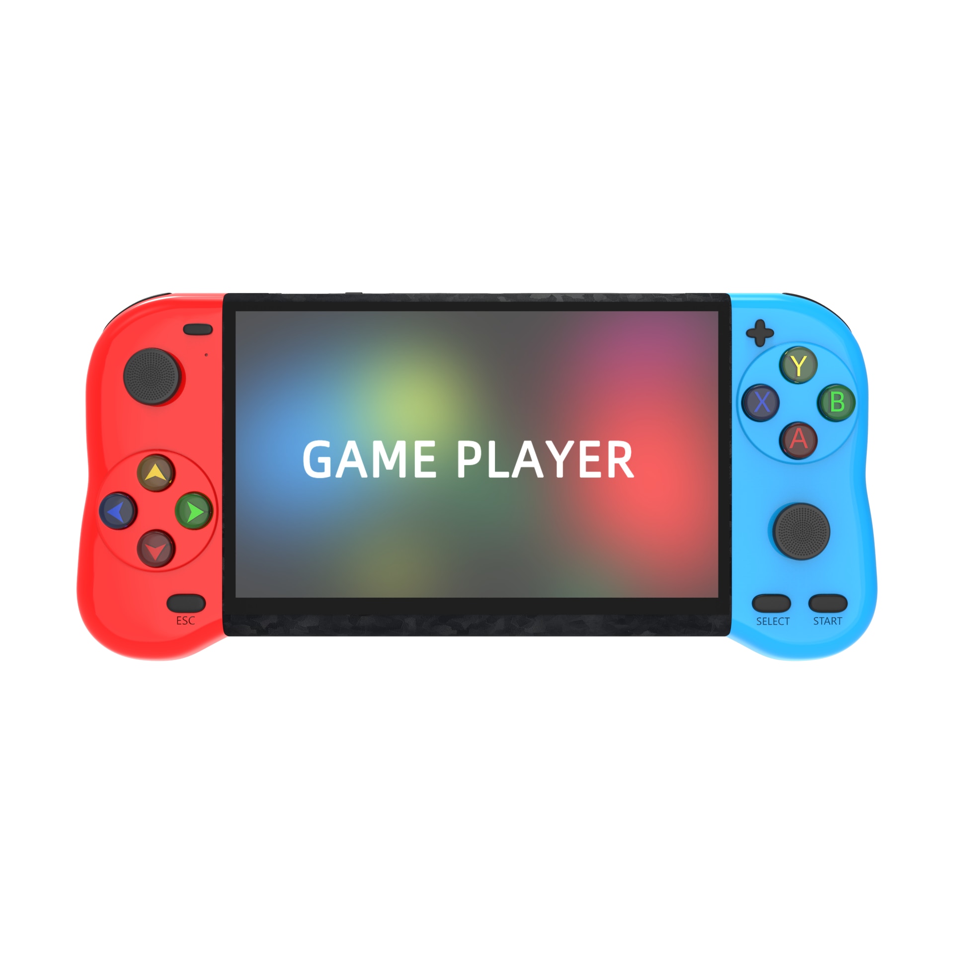 Joc portabil STELS, tehnologie inteligenta, ecran color de 5.1 inchi, HDMI, 10.000 de jocuri, rosu/albastru