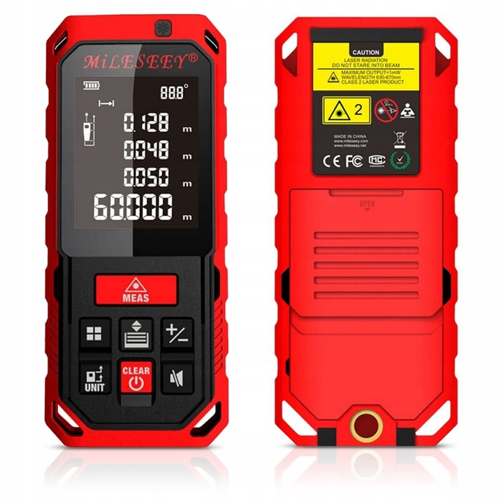 Telemetru laser Mileseey S7, masurare 0-60m, precizie +/-2mm, IP65, 115x49x26mm