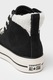 Converse, Tenisi mid-high de piele intoarsa cu insertie de blana sintetica, Alb/Negru
