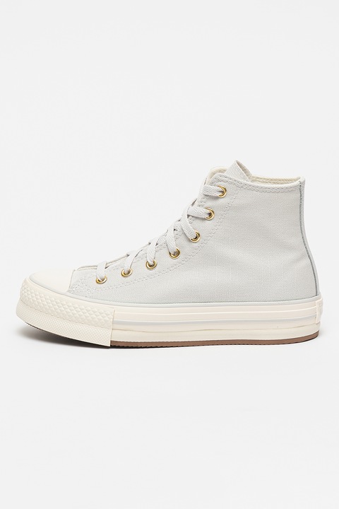 Converse, Tenisi mid-high Chuck Taylor All Star Eva, Gri deschis