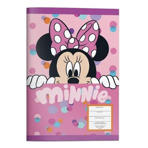 Caiet capsat B5, Minnie, 17 x 25 cm, 40 file, Roz