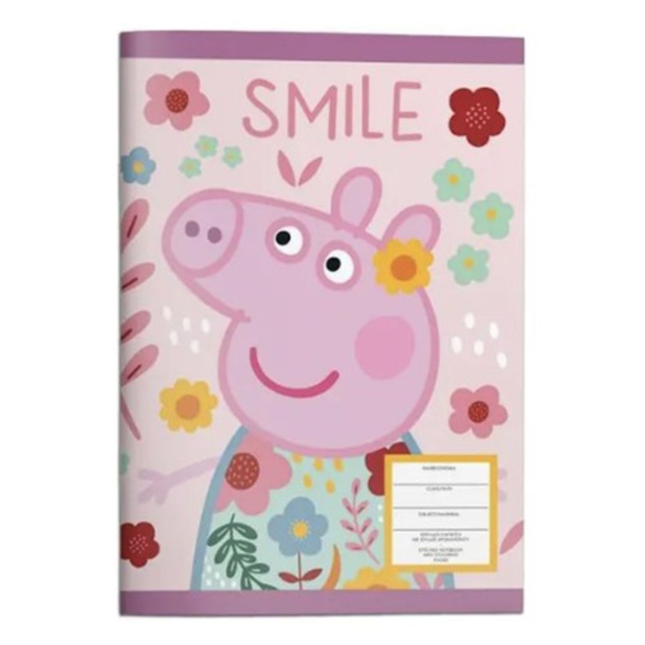 Тетрадка Peppa Pig с телбод B5, 17 x 25 см, 40 страници, Розов