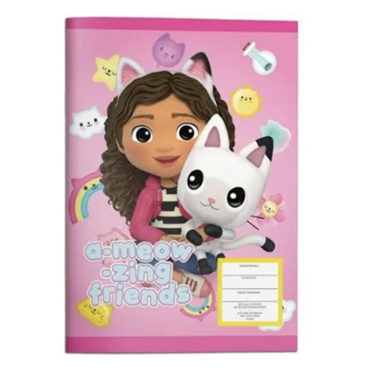 Тетрадка Gabbys Dollhouse с телбод B5, 17 x 25 см, 40 листа