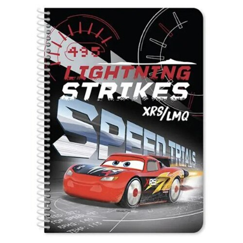 Caiet spira B5 Cars, 60 file, 17 x 25 cm