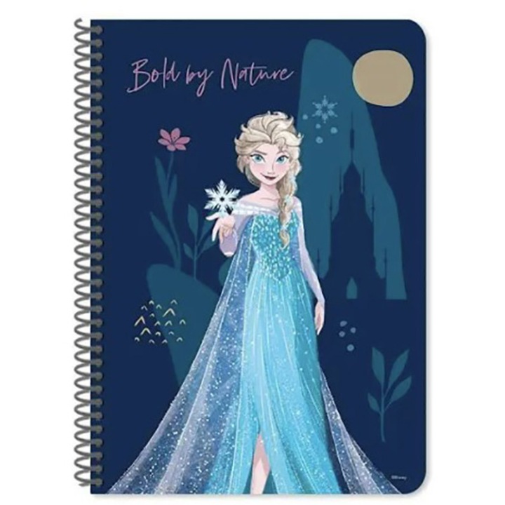 Тетрадка Frozen със спирала, B5, 60 листа, 17 х 25 см
