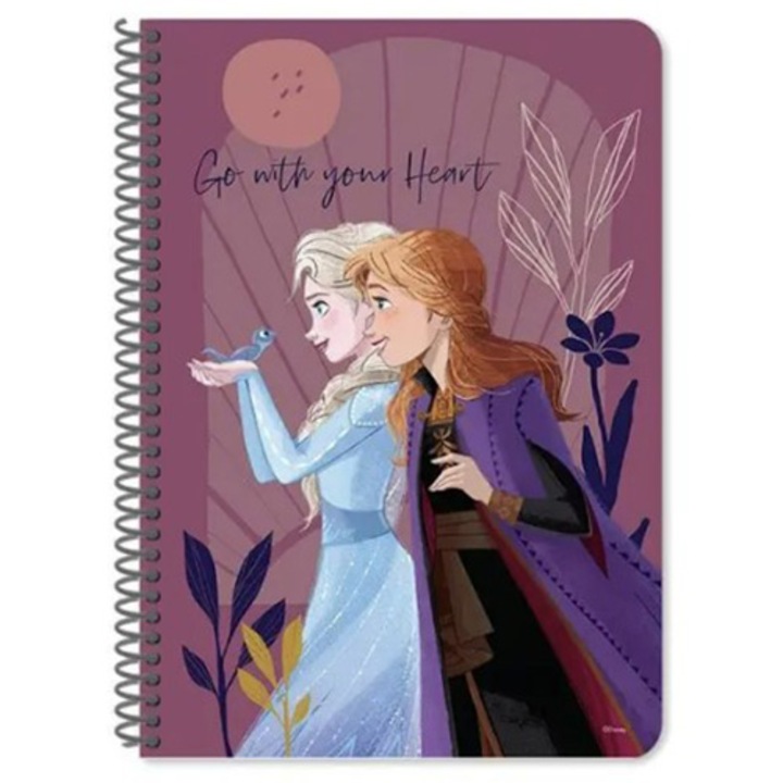 Тетрадка Frozen със спирала B5, 60 страници, 17 х 25 см