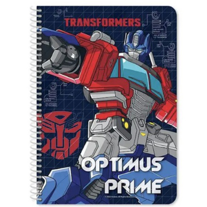 Тетрадка Transformers със спира B5, 60 страници, 17 х 25 см