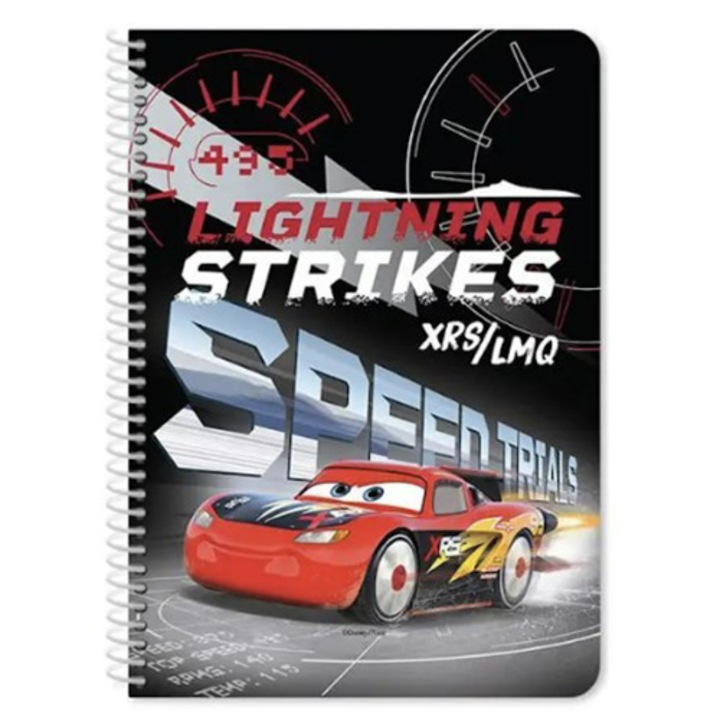 Тетрадка Cars със спирала A4, 60 листа, 21 х 29 см