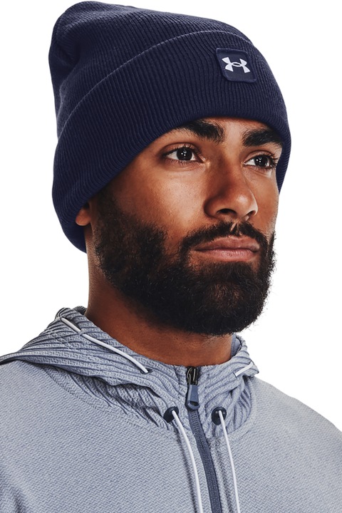 Under Armour, Caciula cu logo, pentru fitnesss, Bleumarin