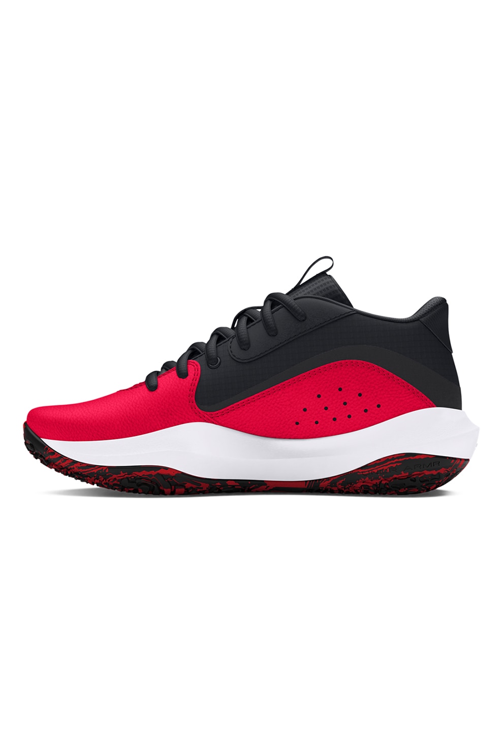 Under Armour, Pantofi pentru baschet Lockdown 7, Rosu, Negru, 40 EU