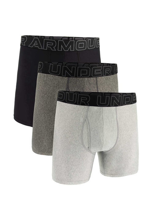 Under Armour, Set de boxeri Performance Tech - 3 perechi, Negru/Gri