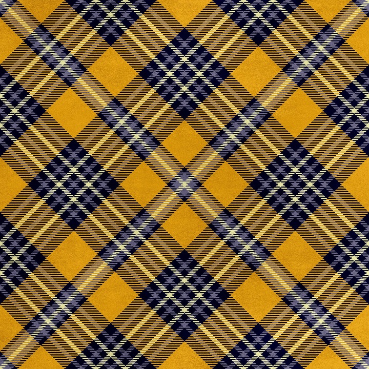 Bársonyos anyag varráshoz, kockás mintás, poliészter, 145x280g/m, kék