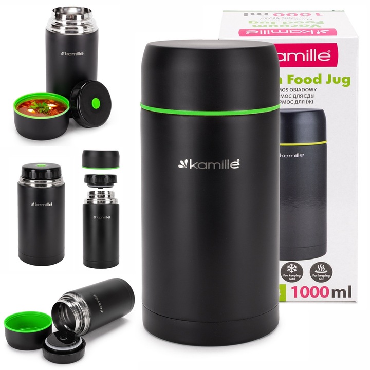 Termos pentru mancare Kamille, lunchbox termoizolant 1000 ml - KM2093