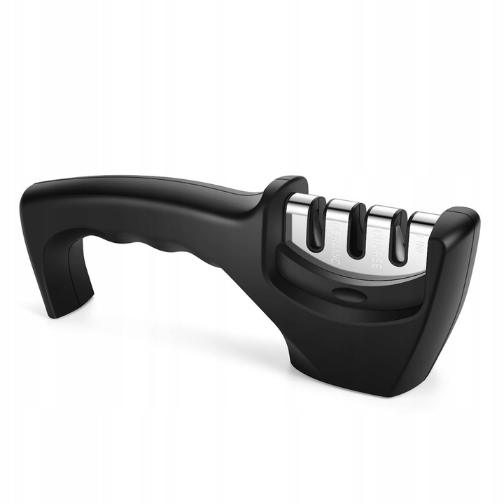 Kamille KM-5705 késélező, háromfokozatú, csúszásmentes, 20,5x6x6,5 cm