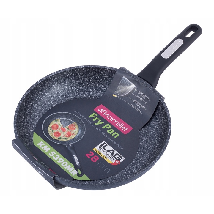 Тиган, Kamille, KM-5390MR, мрамор, индукция, 28см