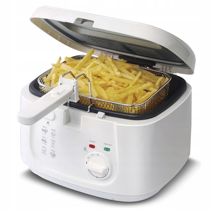 Friteuza Kamille KM-6811, 2.5L, 1800W, Inox, Negru, 28.5x26x20.5cm