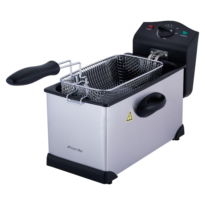 Friteuza cu Aer Cald, 6L, 2400W, Fara Ulei, 8 Programe Preinstalate, Touch Screen, Temperatura Reglabila pana la 210°C, Multifunctionala, Gatire Sanatoasa si Rapida, Design Modern