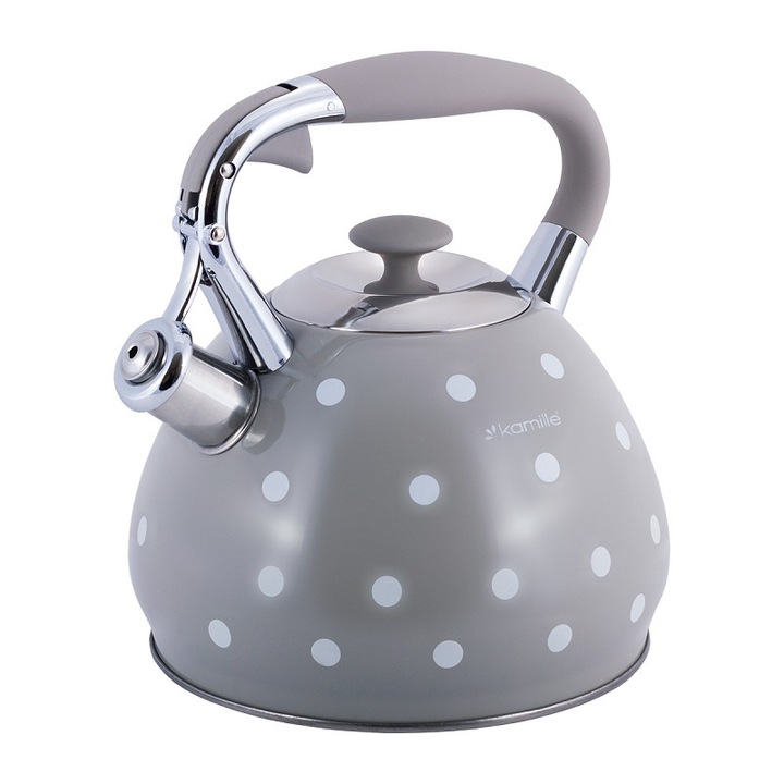 Чайник Kamille, неръждаема стомана, капацитет 3L, съвместим с индукция