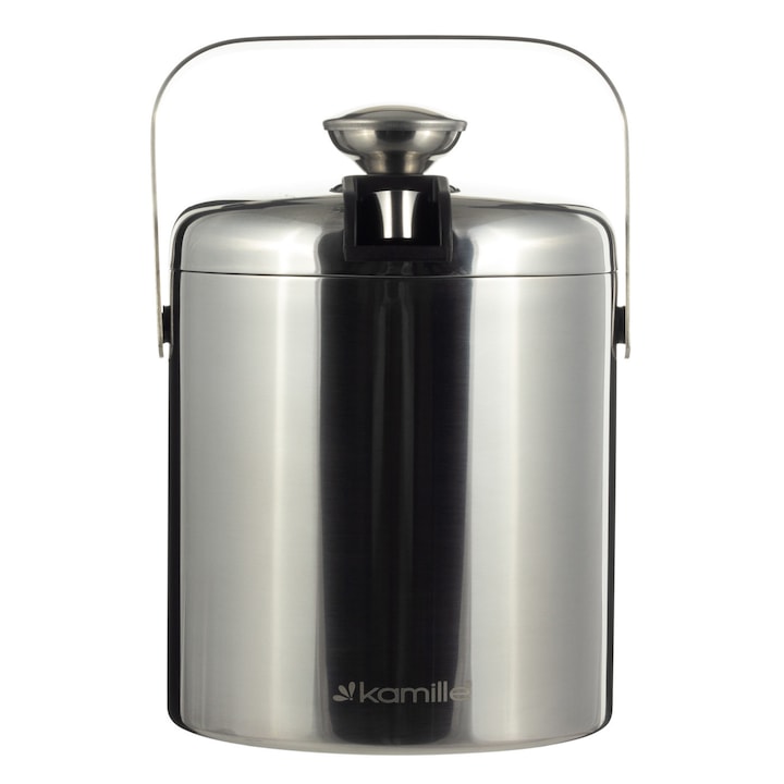 Frapiere termica Kamille KM-7766, inox, cu cleste, 1.3L, 14x19cm
